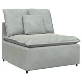 thumbnail of vidaXL Modulares Sofa mit Kissen Samt Hellgrau
