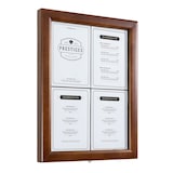 thumbnail of Securit® Présentoir porte-menu LED A4 "Classic" - Marron foncé - 4 vues