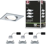 thumbnail of Paulmann LED Einbauleuchte 3-Step-Dim Nova Coin 3-Step-Dim Basisset schwenkbar  eckig 84x84mm 50° Coin 3x6W 3x470lm 230V dimmbar 2700K Alu gedreht