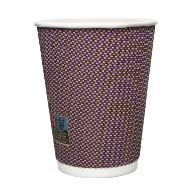 MONOUSO - Biologischer Kaffeebecher aus Wellpappe 12Oz/340ml Ø9,0cm (25 Stück)