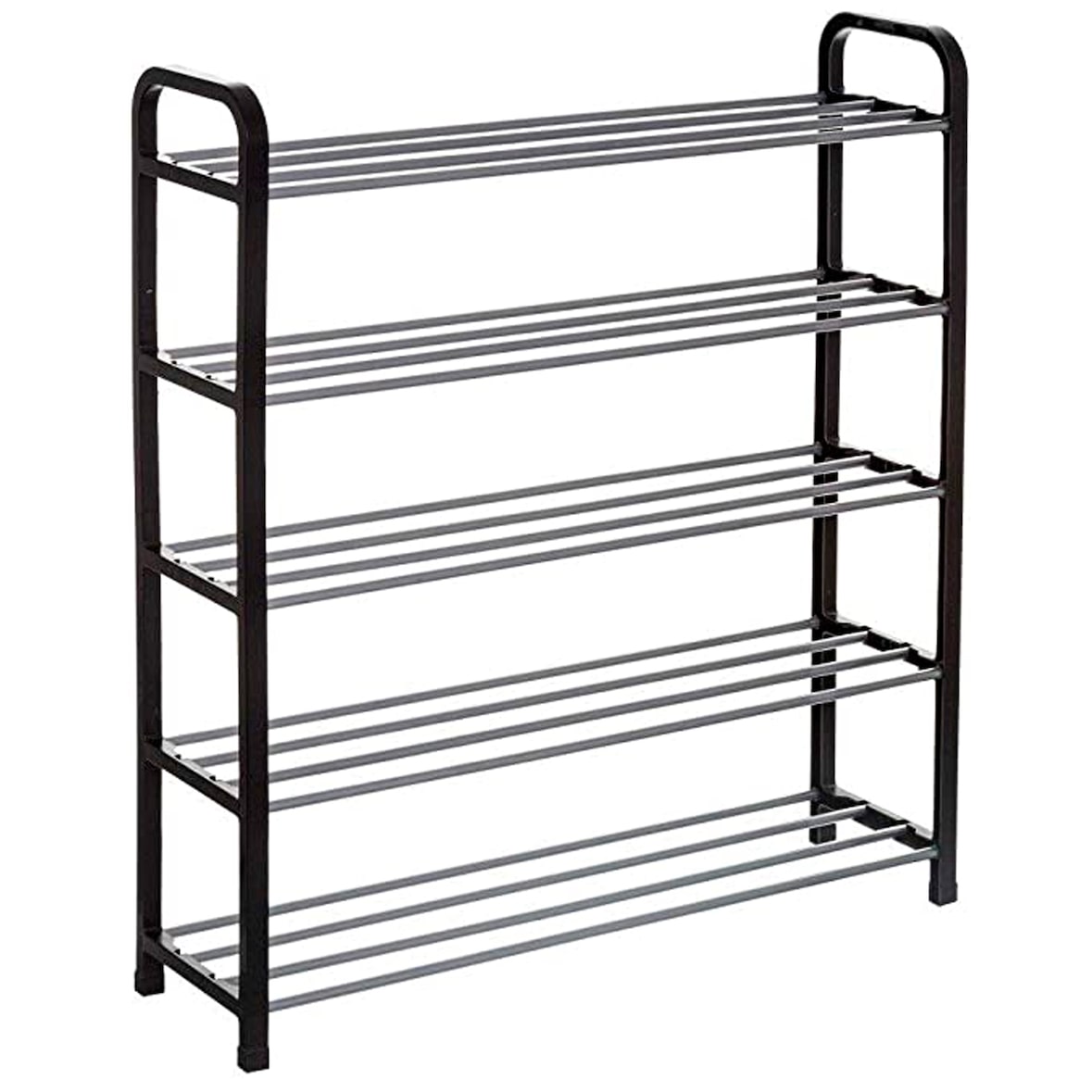 FIVE Estante para Sapatos de Metal e Plástico na cor Preto