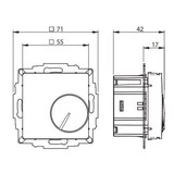 thumbnail of Eberle Controls UP-Raumregler 5-30C AC230V UTE 2500-RAL9010-G55 547895554502