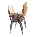 thumbnail of ROCADA 974VE Stapelstuhl, Sitzschale Buche grau lackiert 4 St, grau