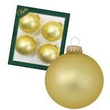 thumbnail of Satin-Gold 8cm Glaskugeln uni