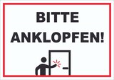 thumbnail of Schild Bitte anklopfen waagerecht A0 (841x1189mm)