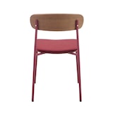 thumbnail of Lot de 2 chaises empilables en bois bordeaux