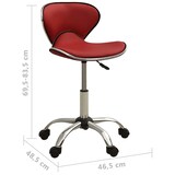 thumbnail of vidaXL Bürostuhl Weinrot Kunstleder