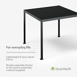 thumbnail of LuminaHaven Pavillon 3x3 m verzinktes Lamellen-Stahldach schützt vor Sonne, Regen und Wind Schwarz