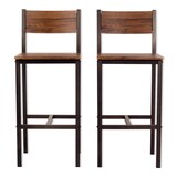 thumbnail of Set 2 bancos altos castanho nogueira mod. VENICE por Yelloo