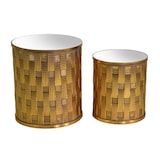 thumbnail of Vacchetti Tavolino metallo 1-2 oro con top a specchio tondo cm ø45h51,5