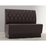 thumbnail of Gastro Sitzbank Amsterdam | 120 cm breit | Kunstleder Braun | Diamant Knopfpolsterung | Gastro Dinerbank