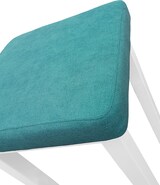 thumbnail of Holzhocker Barhocker mit verschiedenen Polsterfarben 60 cm hoch Kiefer weiß V-90.71-44WP