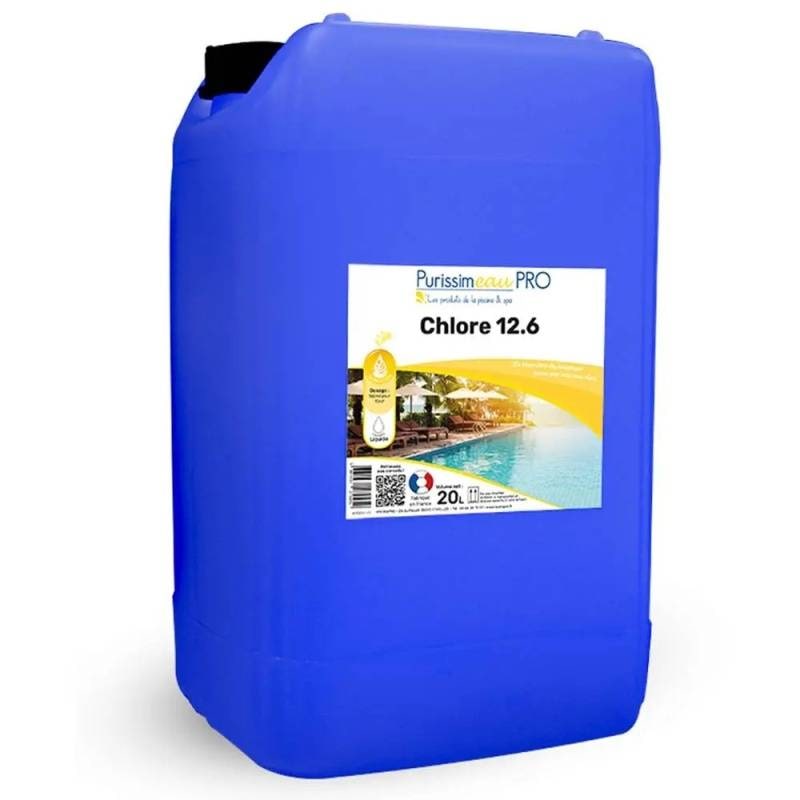 Chlore liquide piscine (48°) 12,6% - 20L - PURISSIMEAU