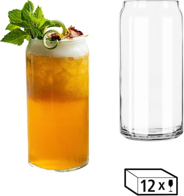 Libbey set van 12 drinkglazen -GLASS CAN- 591 ml, Ø 8 cm, H: 16,5 cm