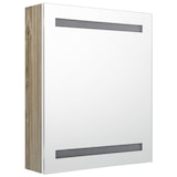 thumbnail of Helloshop26 - Badezimmerschrank mit LED-Spiegel 50 x 14 x 60 cm Eiche 02_0006590