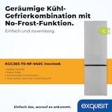 thumbnail of Exquisit Kühl-Gefrierkombination KGC265-70-NF-040C inoxlook | 253 L Volumen | Kühl Gefrierkombination No-frost | Türanschlag wechselbar