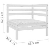 thumbnail of vidaXL 2-Sitzer-Gartensofa Weiß Kiefer Massivholz