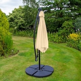 thumbnail of Beige 3m LED Zweefparasol met Voet