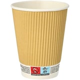 thumbnail of DeinPack 25 Riffelbecher 200 ml doppelwandig  to Go Pappbecher aus braunem Kraftkarton  Kaffeebecher