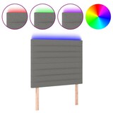 thumbnail of vidaXL LED Kopfteil Dunkelgrau 90x5x118/128 cm Stoff