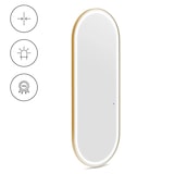 thumbnail of Helloshop26 - Poste de coiffure miroir éclairage led ultra-plat ovale 70 x 4 x 180 cm verre acier doré 14_0009651