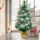 thumbnail of COSTWAY 60 cm Kunstmatige Mini Kerstboom, Tafel Kerstboom met Cementen Basis, Kunstboom Kerst