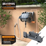 thumbnail of Brandson Schlauchtrommel Schlauchbox mit 20m Gartenschlauch, Drehgriff, Nachtropfstopp, Garten Schlauch Trommel mit Wandmontage, 1/2 Zoll, 3/4 Zoll