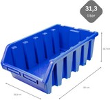 thumbnail of PROREGAL Mega Deal 40x Sichtlagerbox 5 | HxBxT 18,7x33,3x50cm | Polypropylen | Blau | Sichtlagerbehälter, Sichtlagerkasten, Sortierbehälter
