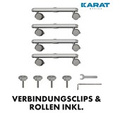 thumbnail of Stellwand doppelseitig - Mobile und faltbare Trennwand - Rahmen aus Aluminium - Filz / 270 x 120 cm