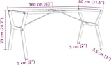 thumbnail of Helloshop26 - Stabile schwarze Y-förmige Tischbeine aus Stahl im Industriestil für Esstische 160 x 80 x 73 cm 02_0047263