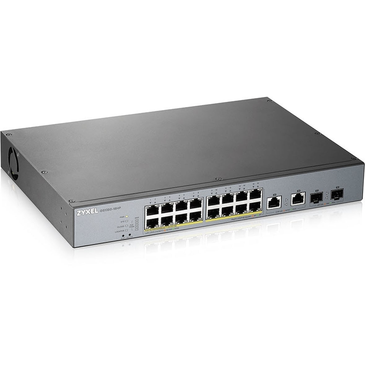 Zyxel GS1350-18HP-EU0101F Conmutador de red gestionado L2 Gigabit Ethernet (10/100/1000) Power over Ethernet (PoE) Gris