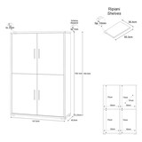 thumbnail of SARMOG MOBILE 4 ANTE KIT L108 P41 H161 in truciolare nobilitato color ossido bianco