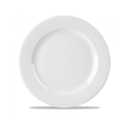 Bamboe wit fruitbord 21 cm Churchill wit reliëf verpakking van 12