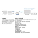 thumbnail of ACT AC7030 USB-C naar DisplayPort (f) Adapter 4K @ 60Hz - 15 cm