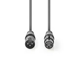 thumbnail of Câble Numérique Dmx 110 Ohms  Xlr Mâle à 3 Broches - Xlr Femelle à 3 Broches  15 M  Gris Usage Non Intensif Nedis