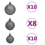 thumbnail of vidaXL Künstlicher Weihnachtsbaum mit Beleuchtung Kugeln L 240 cm Weiß