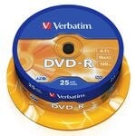 thumbnail of Verbatim DVD-R 43522 16x 4,7GB 120Min. huso 25 uds./paquete.