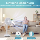 thumbnail of KLAMER Silent Ventilator, extra leiser DC Designventilator mit Fernbedienung, 12 Geschwindigkeitsstufen von lau bis turbo, Standventilator, Schlaf- &…