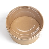 thumbnail of DayBays 25 Stk. Salatschalen 500 ml Salatbox Kombi 148x131x46 mm mit Deckel Kraft Braun Rund