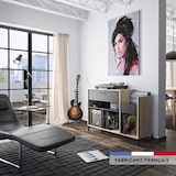 thumbnail of Meuble rangement vinyle -   - Platine - Style urbain - Décor chene - Noir - L 115 x P 40 x H 81 cm GAMI