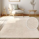 thumbnail of Teppich Kurzflor Unifarben Wohnzimmer schmutzabweisend Beige Rechteckig 160x220 | 65% Polypropylen, 35% Polyester | Florhöhe: 9 mm | pflegeleicht