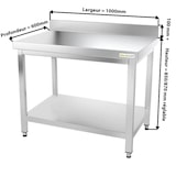 thumbnail of PREMIUM / GOLDINOX Superfície de trabalho em aço inoxidável de 1000 x 600 mm. GOLDINOX