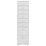 thumbnail of Décoshop26 - Caissons à tiroirs meuble de bureau sur roulettes 8 tiroirs 28 x 41 x 109 cm en métal gris DEC024573