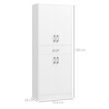 thumbnail of HOMCOM Credenza Cucina Alta con 2 Armadietti e Cassetto Bianco