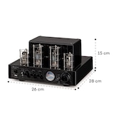 thumbnail of Amp VT Röhrenverstärker HiFi-Verstärker 2x35W RMS BT Opt./Koax./AUX-In Schwarz-Metallic