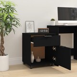 thumbnail of Rollcontainer MOSAB rollbar Schwarz 45x38x54 cm | Nachttisch mit Rollen Aktenschrank rollbar kleiner Schubladenschrank
