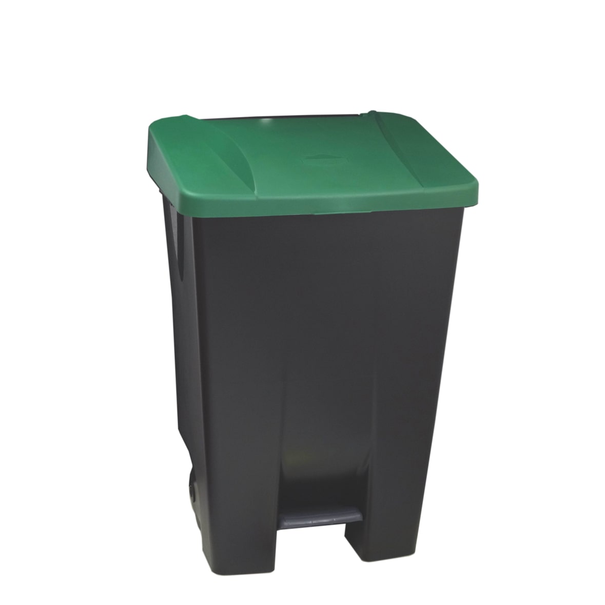 METRO Professional Afvalbak, 60 liter, met voetpedaal, groen/zwart