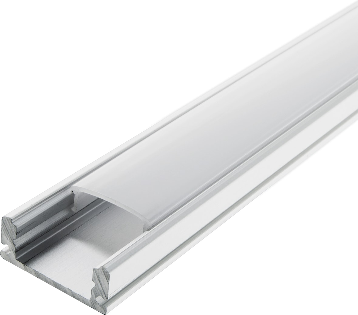 2m Aluprofile Alu Schiene Leiste Profil LED Kanal Deckenanbringung für LED Strip Profil mit Milchglas Abdeckung