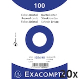 thumbnail of Exacompta - Réf. 10509E - Carton de 20 Paquets 100 fiches sous film - bristol uni non perforé - 105x148mm - Blanc