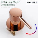 thumbnail of NAVIS|Rubinetto da bagno montaggio a parete in 2 parti oro rosa|semplice in acciaio inox a parete|Miscelatore per lavabo gastronomico per hotel
